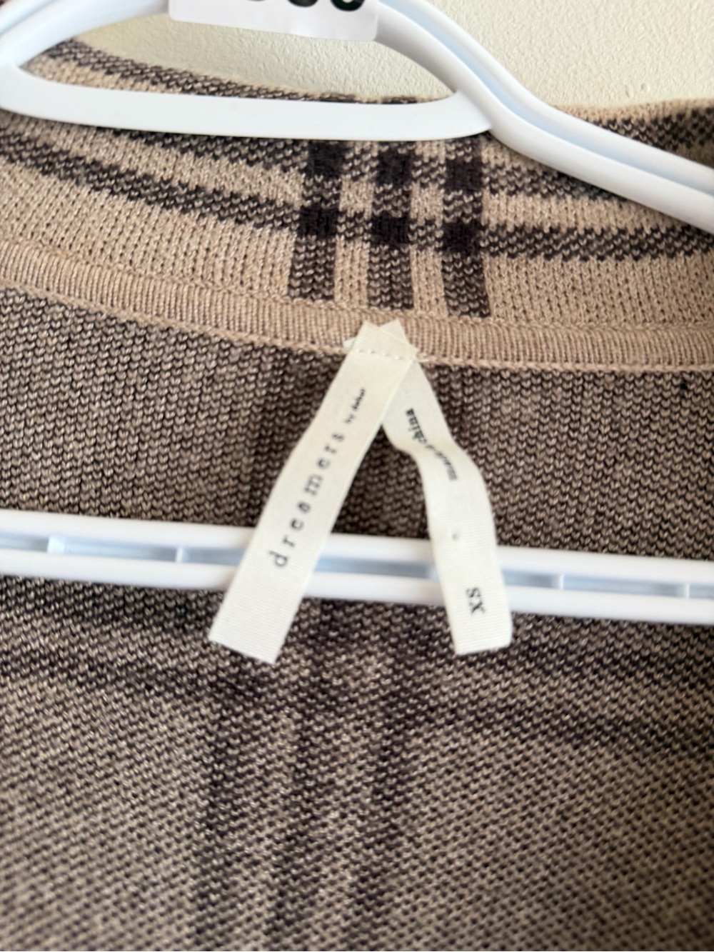 Dreamers by Debut Plaid Knit Blazer Cardigan | XS (Oversized Fit) - Picture 6 of 9